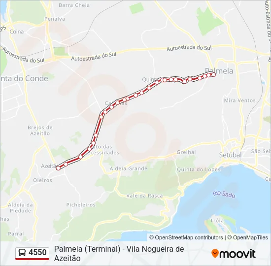 4550 Bus Line Map