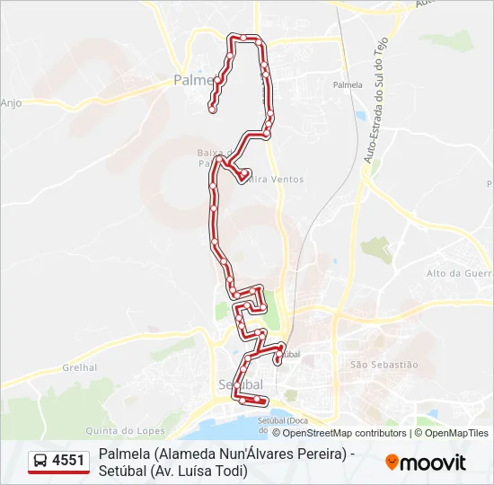 4551 Bus Line Map
