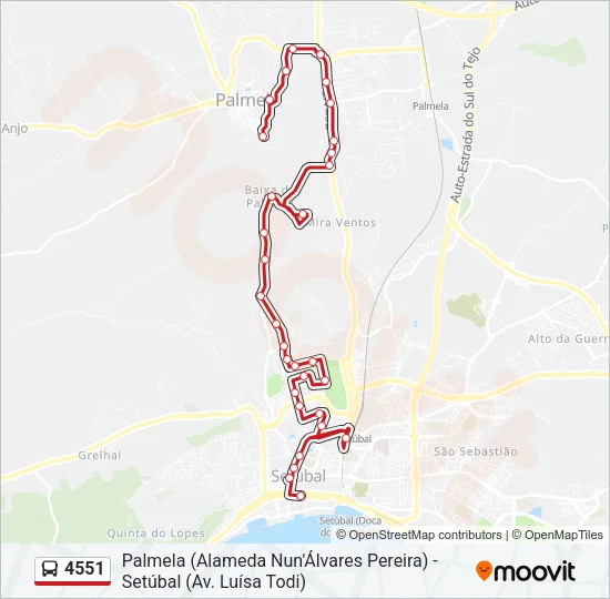 4551 Bus Line Map