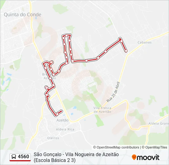 4560 Bus Line Map