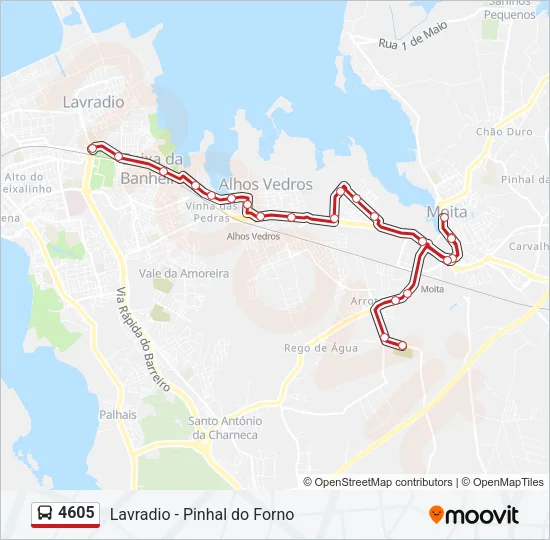 4605 Bus Line Map