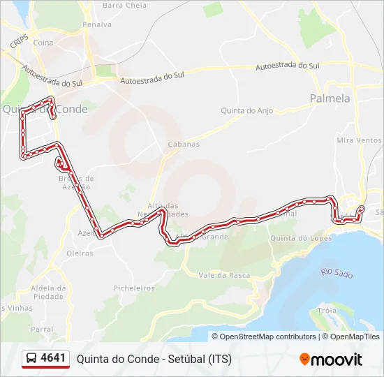 4641 Bus Line Map