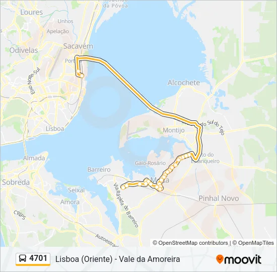 4701 Bus Line Map