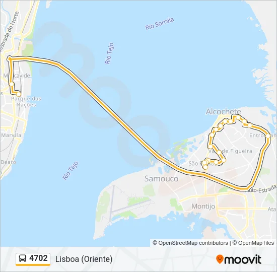 4702 Bus Line Map