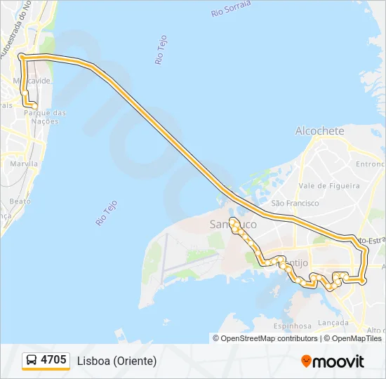 4705 Bus Line Map