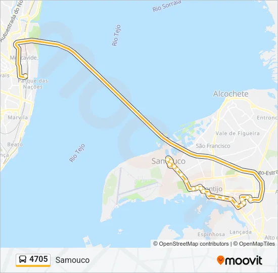 4705 Bus Line Map