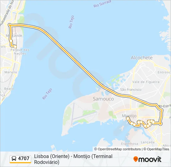 4707 Bus Line Map