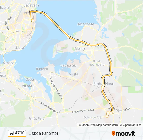 4710 Bus Line Map