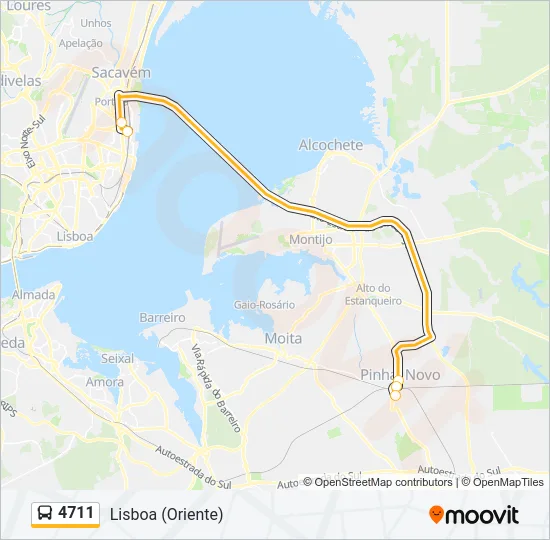 4711 Bus Line Map
