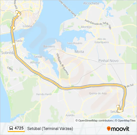 4725 Bus Line Map