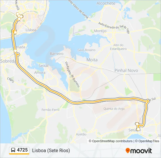 4725 Bus Line Map