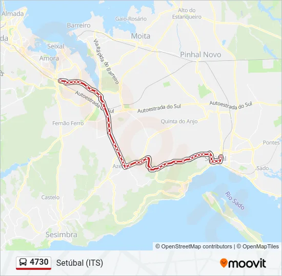 4730 Bus Line Map