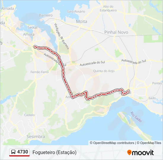 4730 Bus Line Map