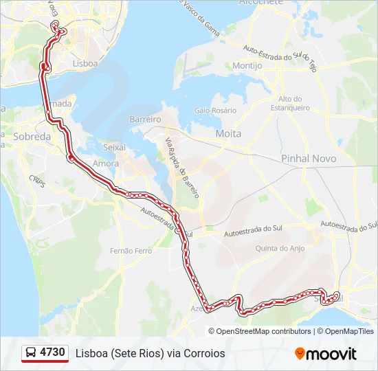 4730 Bus Line Map