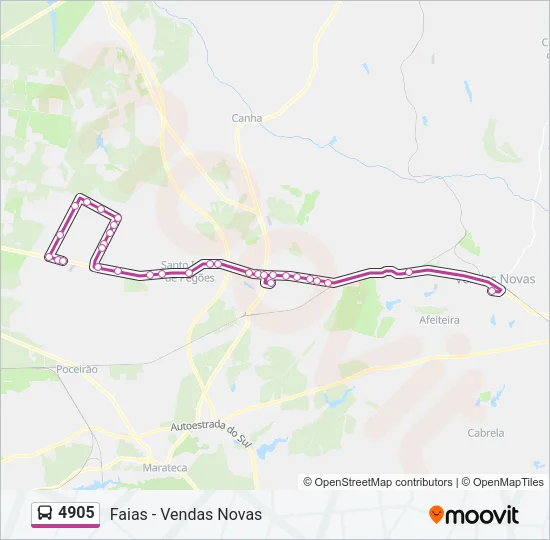 4905 Bus Line Map