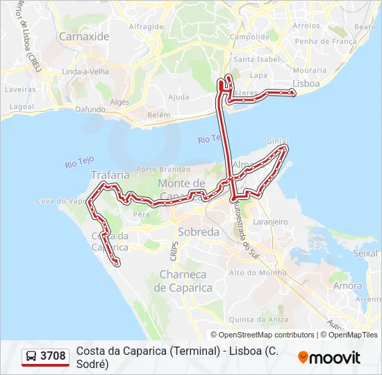 3708 Bus Line Map