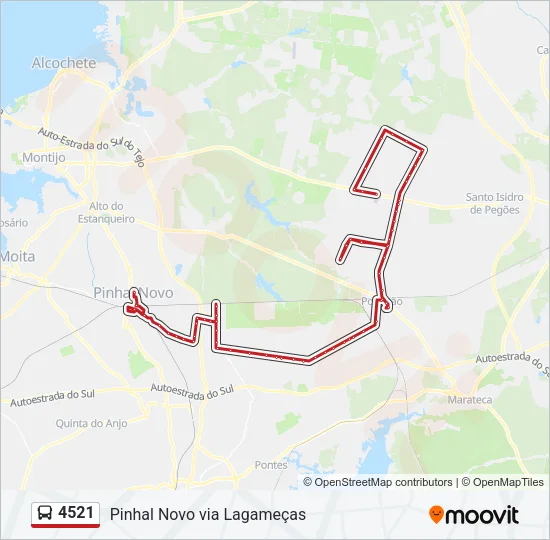 4521 Bus Line Map