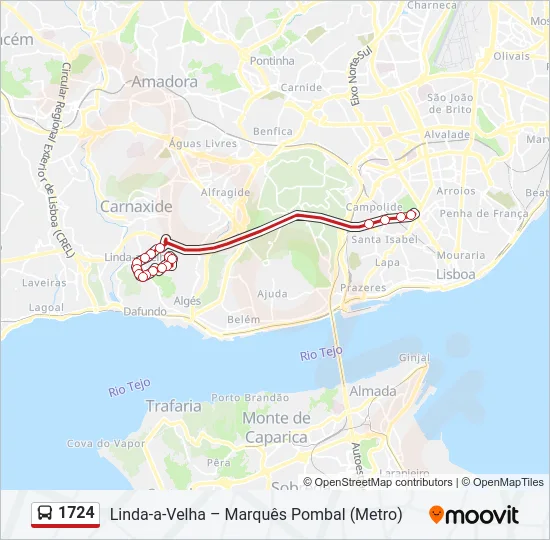 1724 Bus Line Map