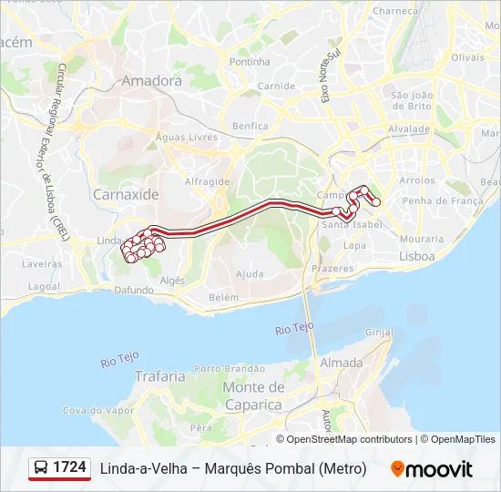 1724 Bus Line Map