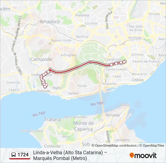 1724 Bus Line Map