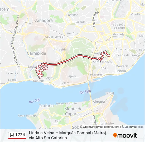 1724 Bus Line Map