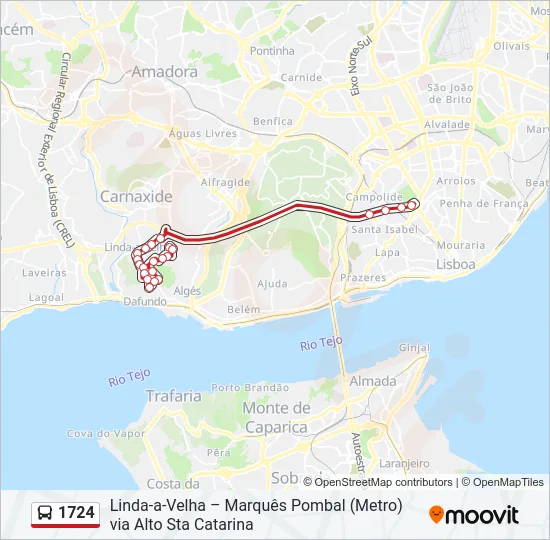 1724 Bus Line Map