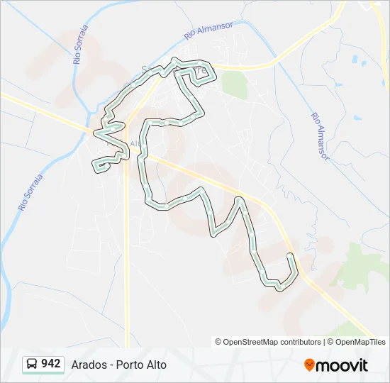 942 Bus Line Map
