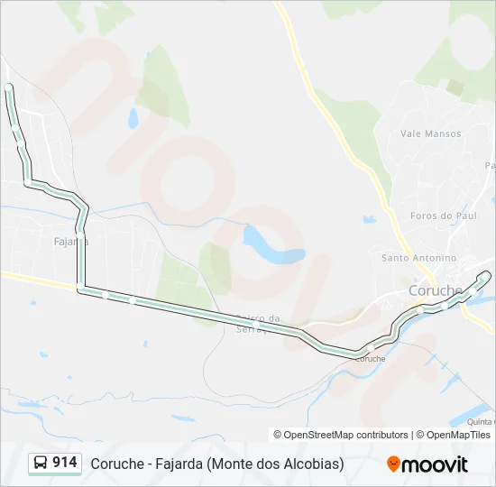 914 Bus Line Map