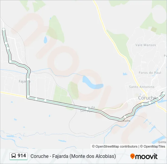 914 Bus Line Map