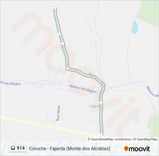 914 Bus Line Map