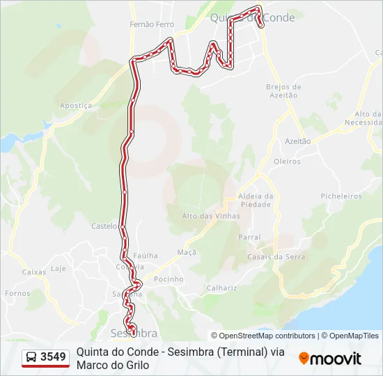 3549 Bus Line Map