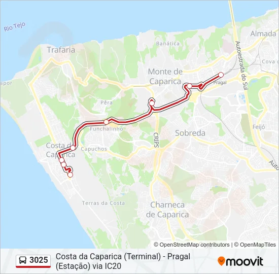 3025 Bus Line Map