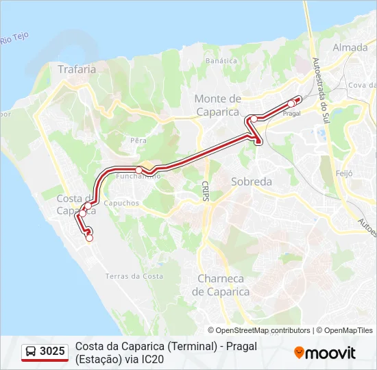 3025 Bus Line Map
