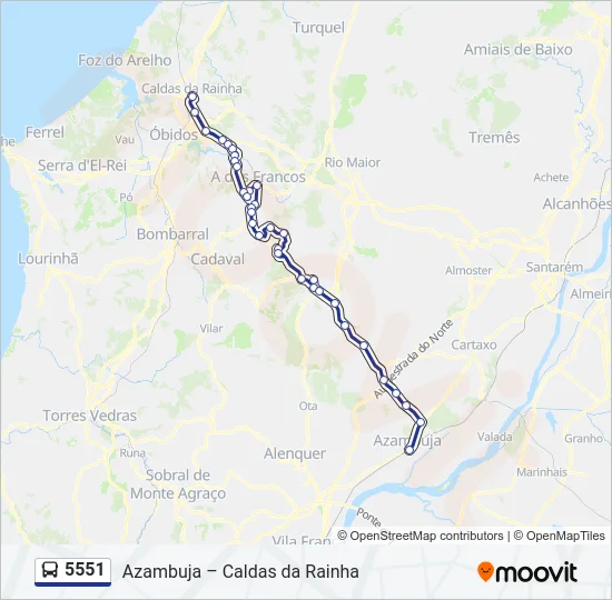 5551 Bus Line Map