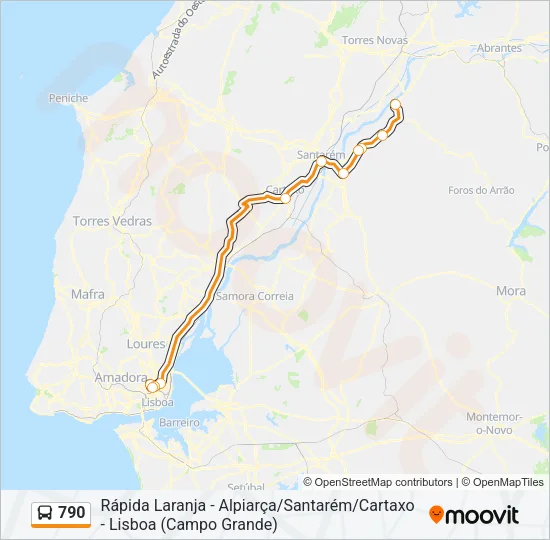790 Bus Line Map