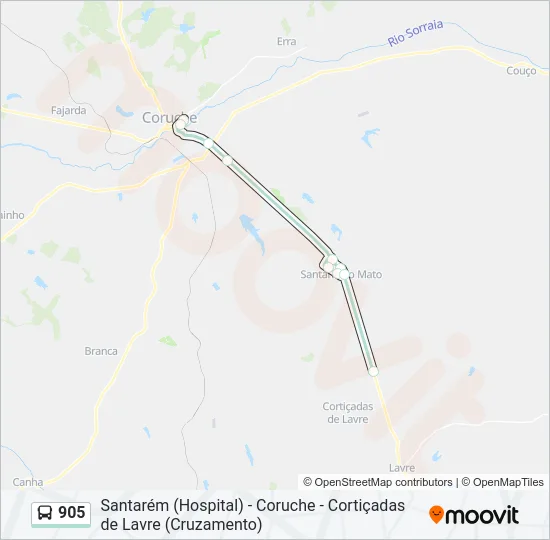 905 Bus Line Map