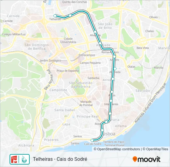 LINHA VERDE Metro Line Map