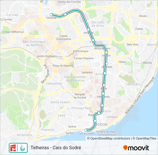 LINHA VERDE Metro Line Map