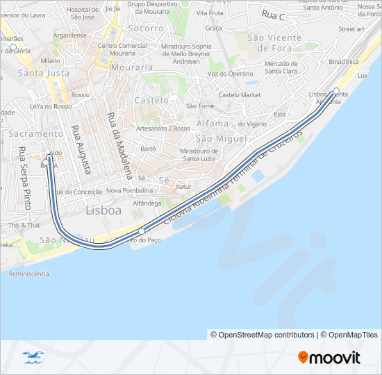 LINHA AZUL Metro Line Map