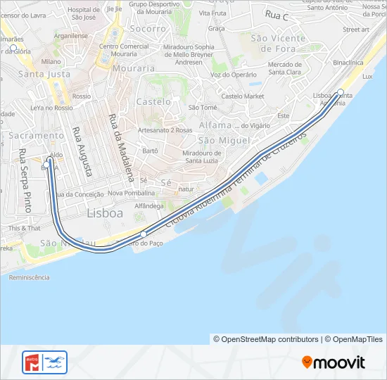 LINHA AZUL Metro Line Map