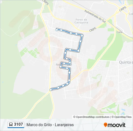 3107 Bus Line Map