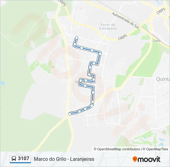 3107 Bus Line Map