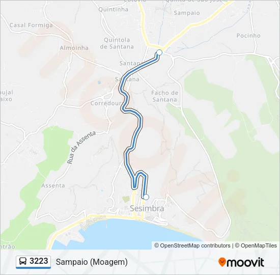 3223 Bus Line Map