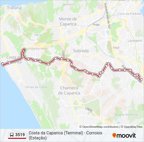 3519 bus Line Map