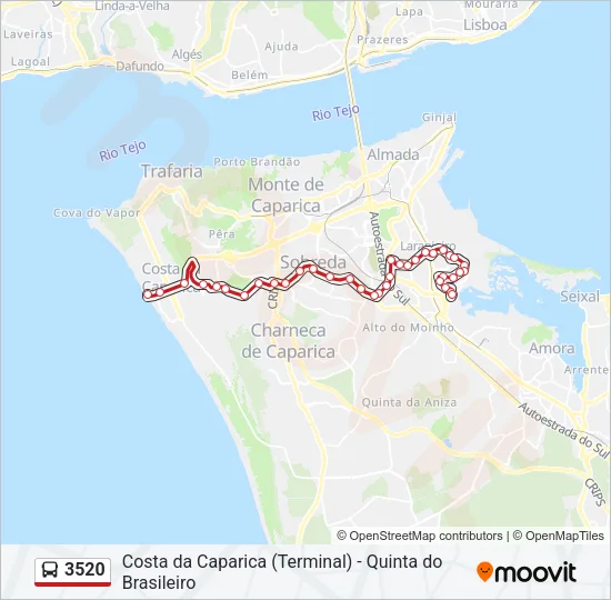 3520 Bus Line Map