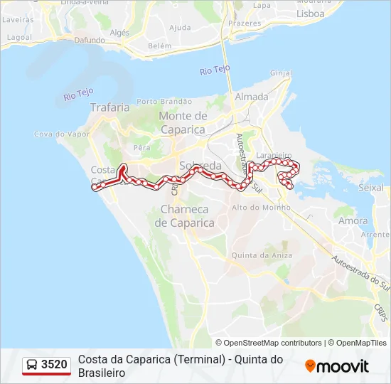 3520 Bus Line Map