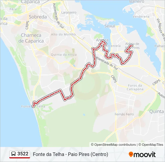 3522 Bus Line Map