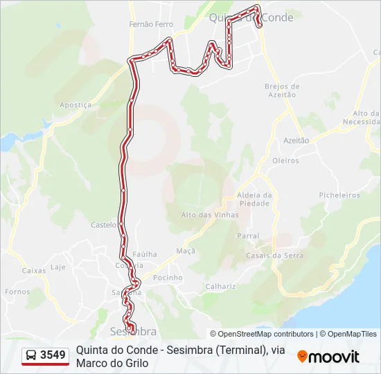 3549 Bus Line Map