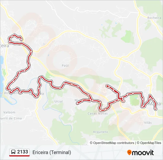 2133 Bus Line Map