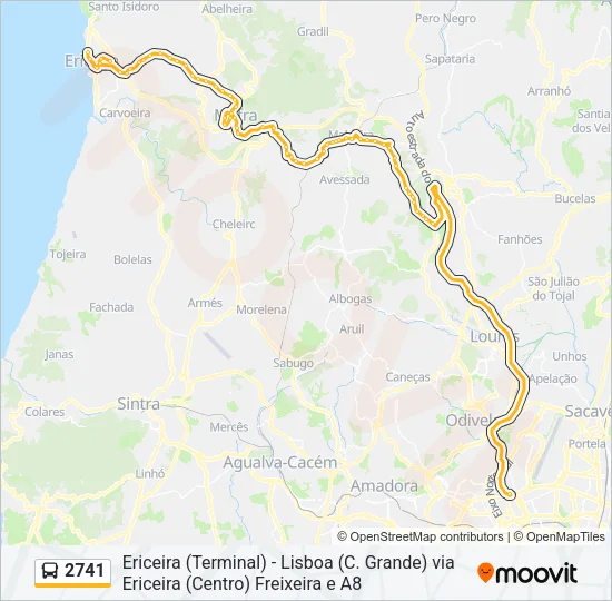 2741 Bus Line Map